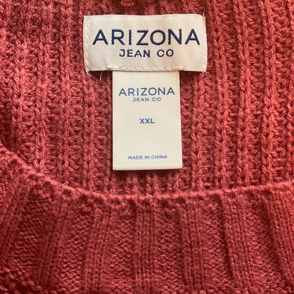 NWT Arizona Jean Co Foxy Pink Sweater Size XXL - Picture 3 of 3